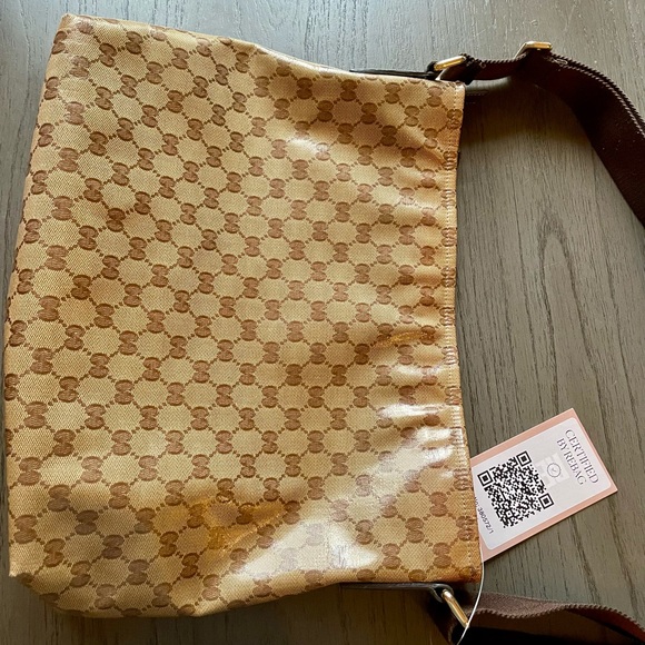 Gucci Zip Top Messenger Bag GG, Coated Canvas, Large - Picture 6 of 11